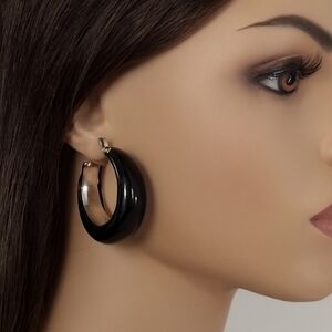 Women's Silver & Black Earrings -  Fashion Jewelry